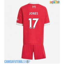 Camisa de time de futebol Liverpool Curtis Jones #17 Replicas 1º Equipamento Infantil 2025-26 Manga Curta (+ Calças curtas)
